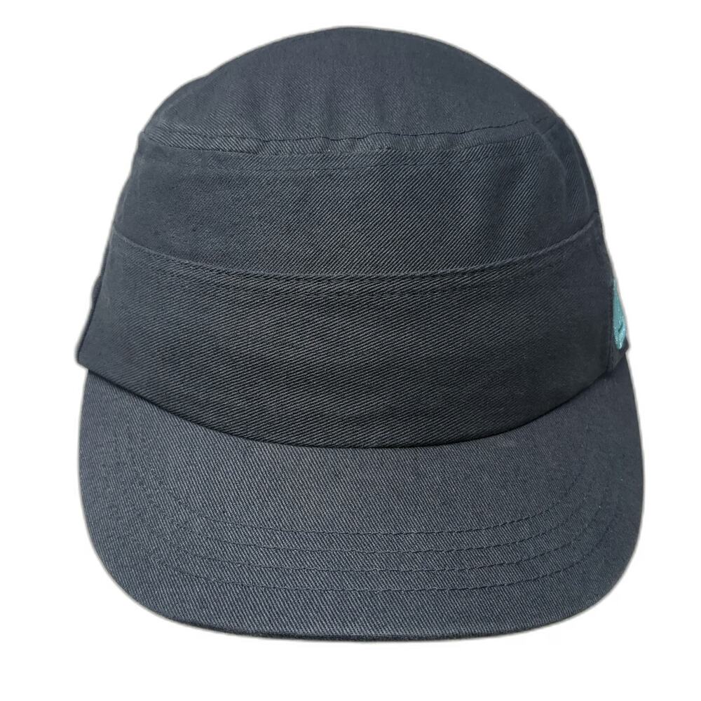 Adidas Army Cap Gray One Size Adjustable Cotton Hat Slideback Blue Patch Logo